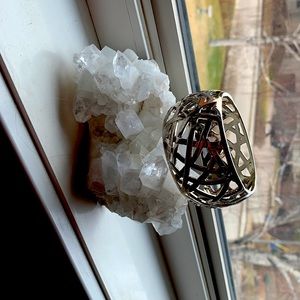 Cuff Bracelet - silver coloured, very intricate
